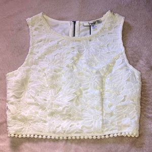White crop top